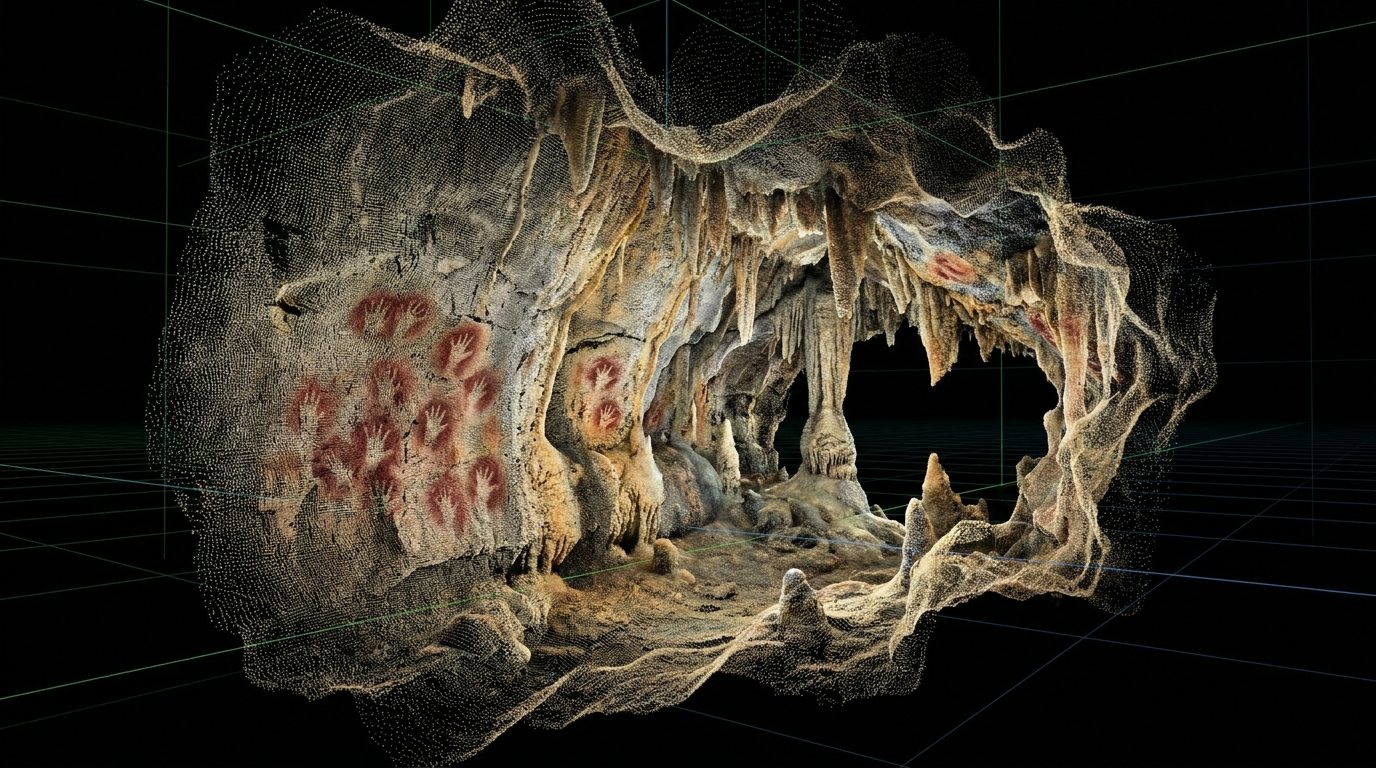 Colored point cloud of the cave chamber
